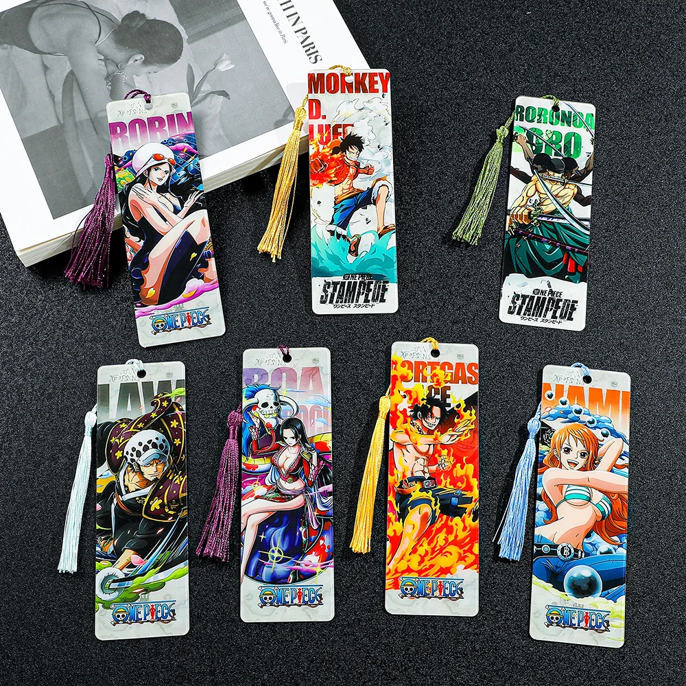 Luffy Zoro Nami Acrylic Bookmark for Anime Fans, Reading at Home Library Office Travel, Christmas Birthday Gift