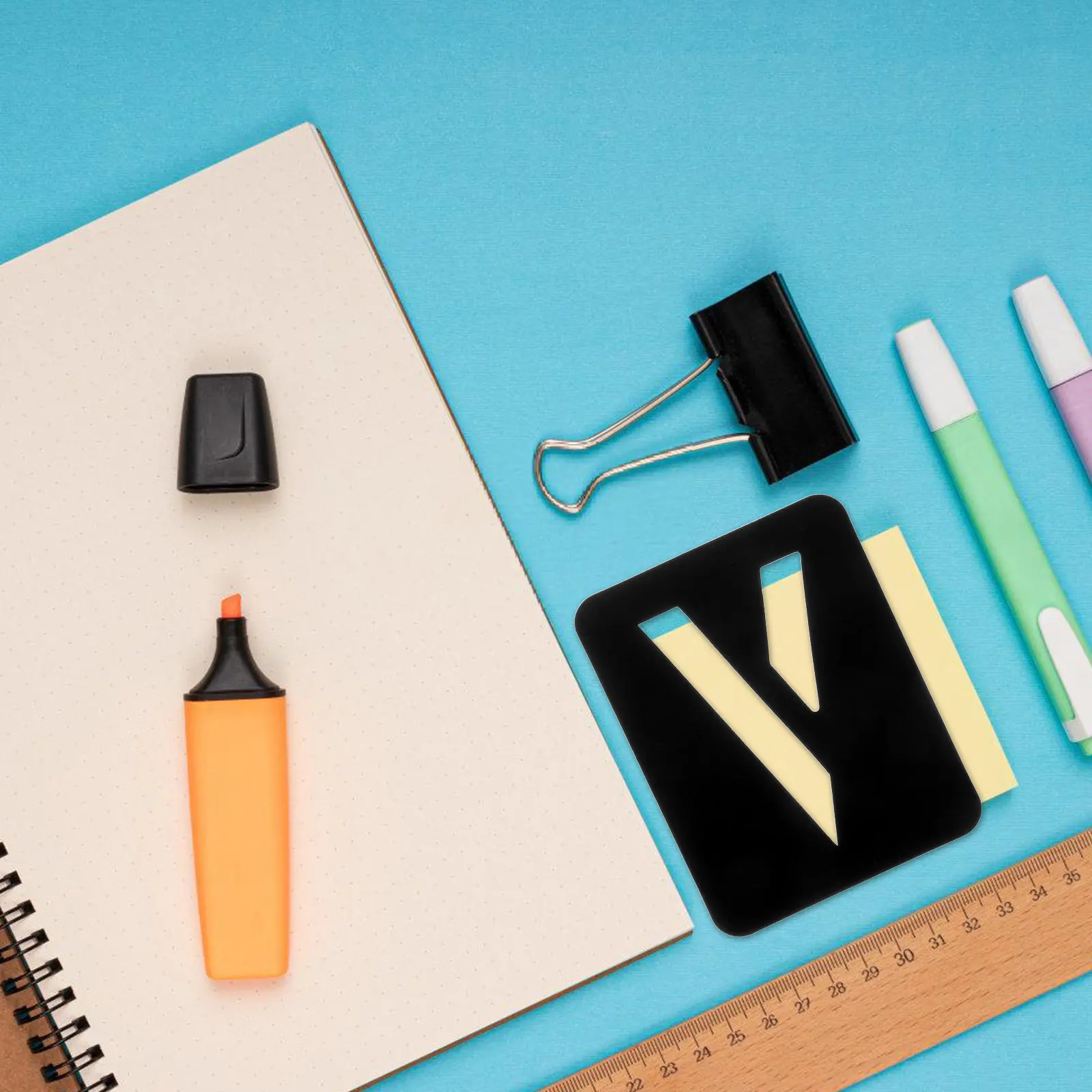 

42Pcs Hollow Letter Number Symbol Plastic Stencils for DIY Wall Furniture Decoration Alphabet Templates Art Craft