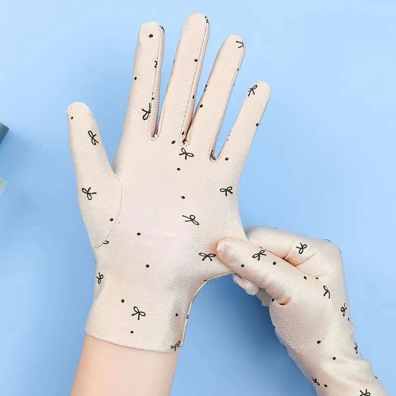 

Women Driving Riding Mitten Sunscreen Gloves Female Summer Breathable Elastic Sun Protection Glove For Lady Girl