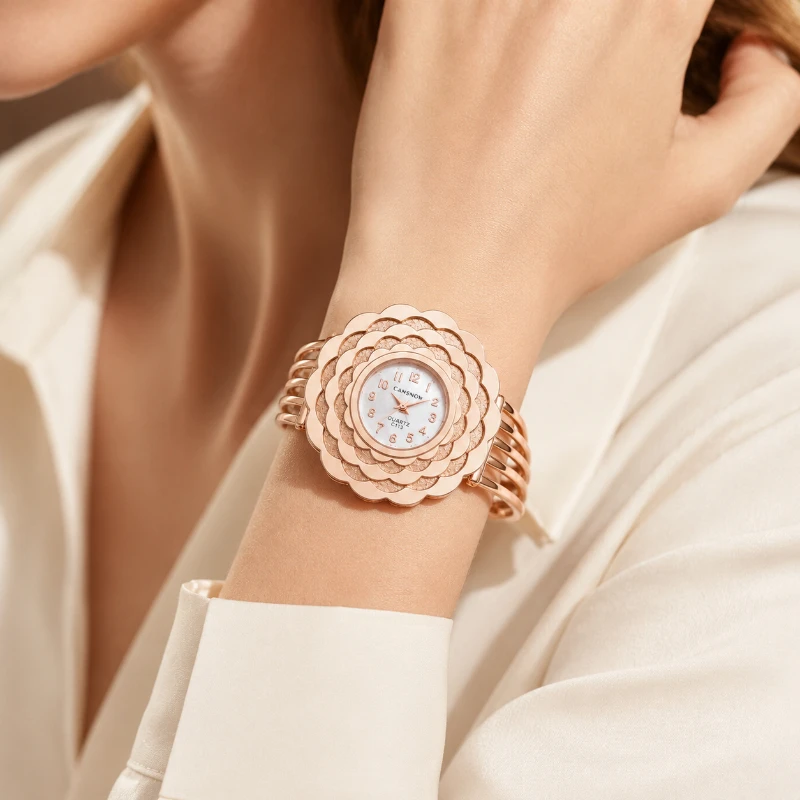 Unique Jewelry Watches - Elegante orologio da donna con fiori