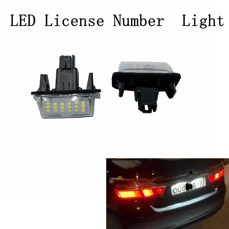 2pc 18 LED Car License Number Plate Lights Bulb Lamp For Toyota Camry Yaris Corolla Verso Prius Highlander Car Styling