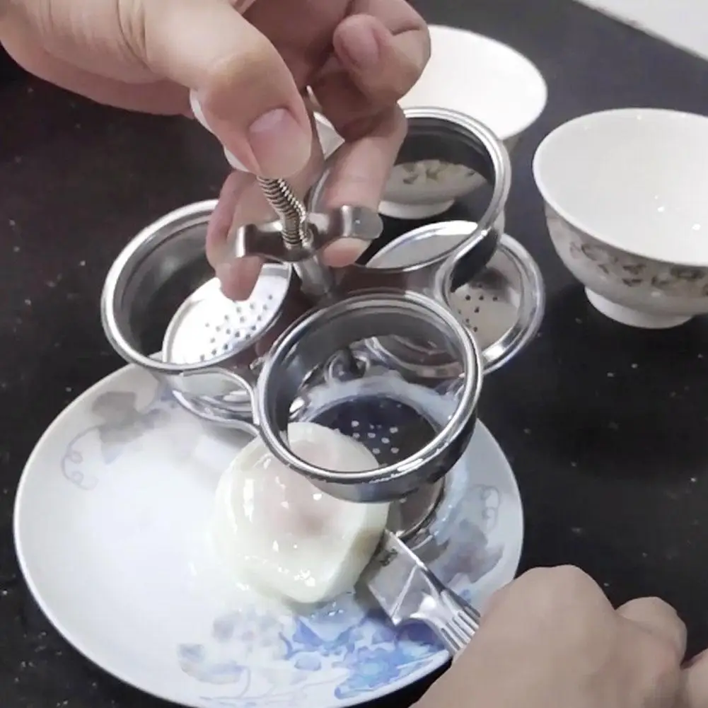 3 شبكات من الفولاذ المقاوم للصدأ لصياد البيض غلاية البيض 3 شبكات من الفولاذ المقاوم للصدأ لطبخ البيض غير لاصقة جيب أكواب البيض صياد البيض