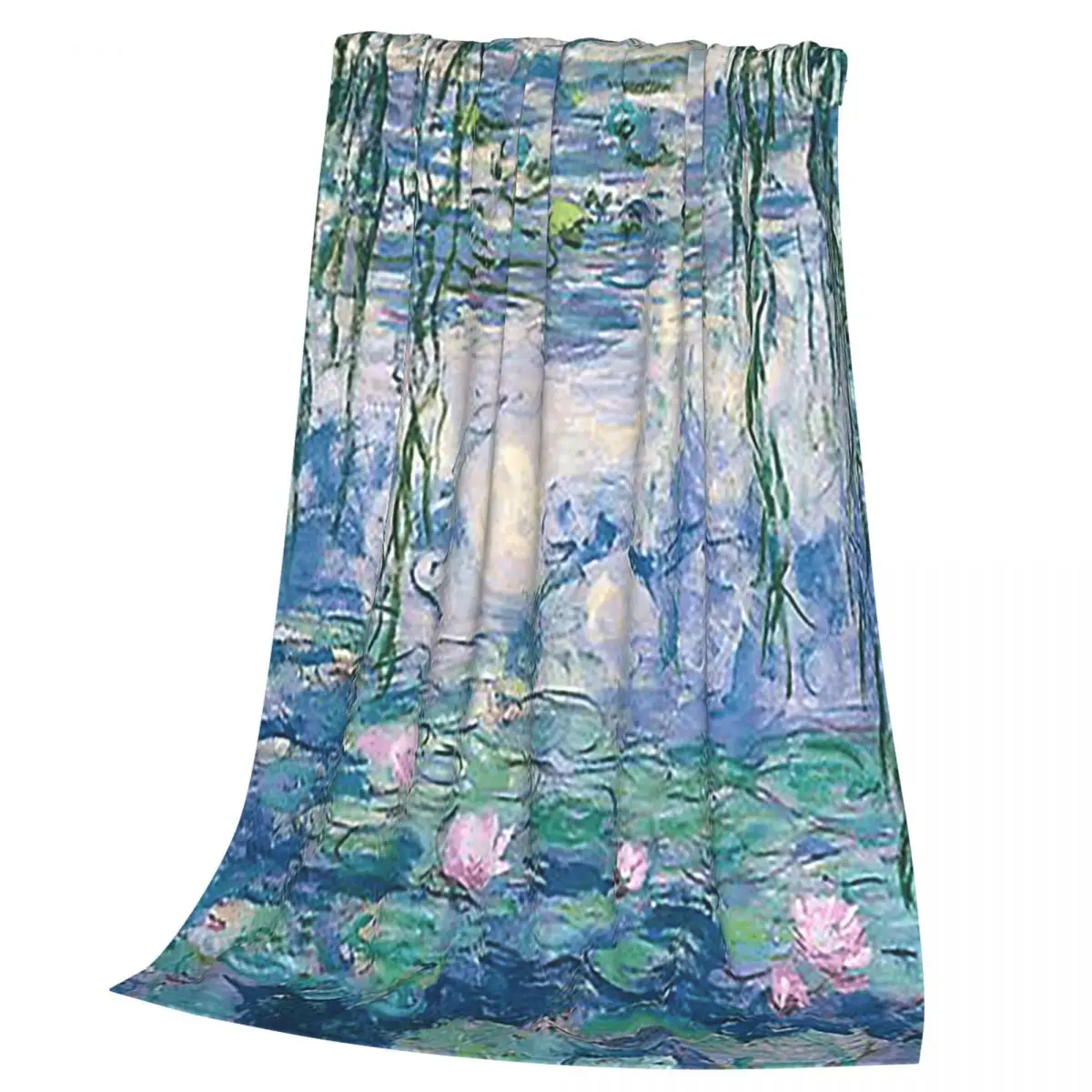 Water Lilies Claude Monet Fine A Blanket Soft Warm Flannel Throw Blanket Cover for Bed Living room Picnic Travel Home Sofa