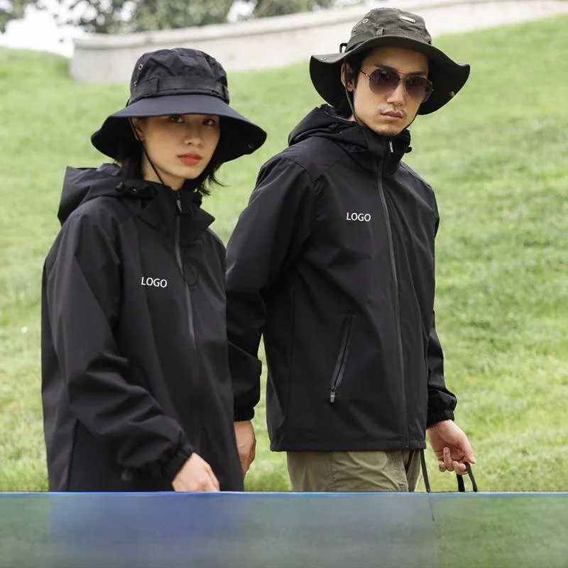 

Outdoor Team Activity Workwear Windbreaker Printed Logo Thin Jacket Work Shirt Cultural Shirt Outerwear Printed Long Zipper P...