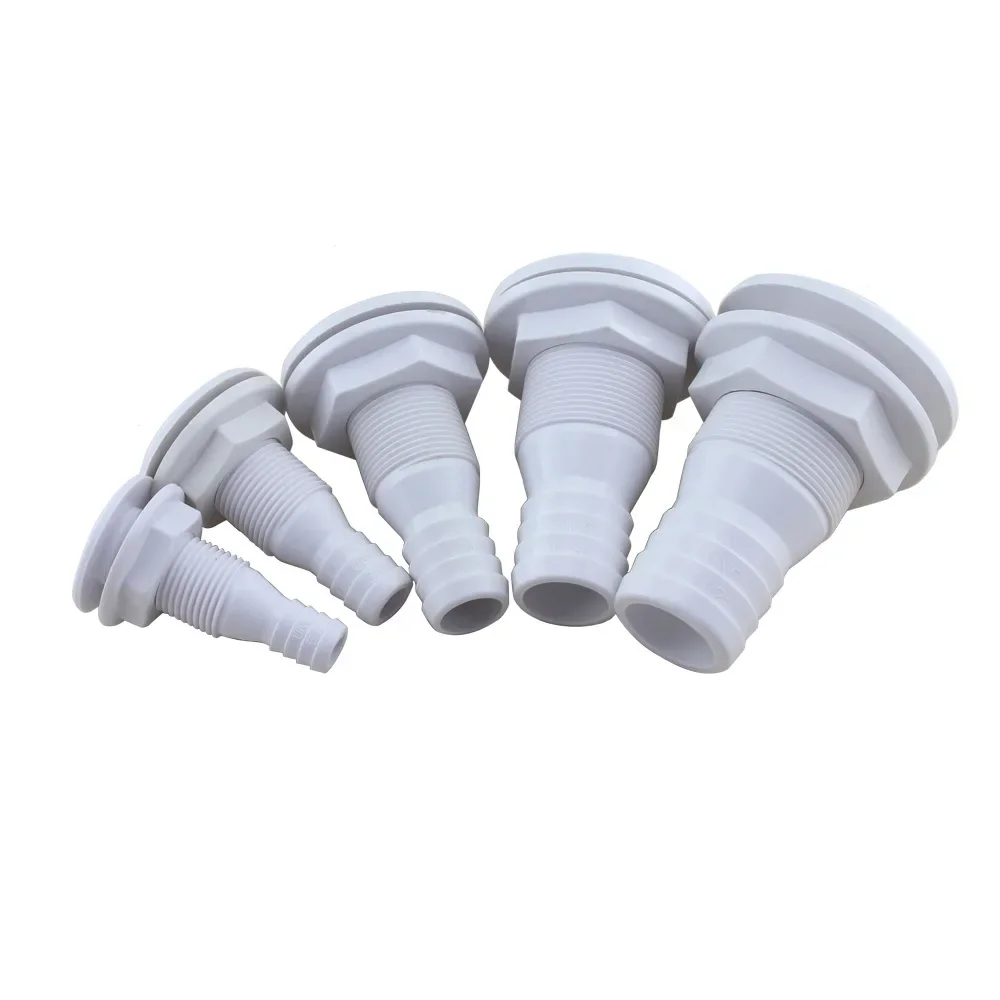 1PC 3/4 '5/8' 1 '2' 1-1/4 '1-1/2' Marine Plastic Drainage Outlet White Thread Fuel Tank Vent Hole ABS Bottom Water Outlet Vent