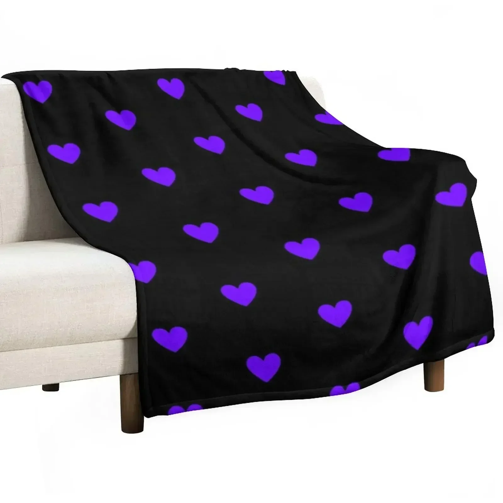 

Purple Heart Throw Blanket Soft Plaid Single Quilt Blankets