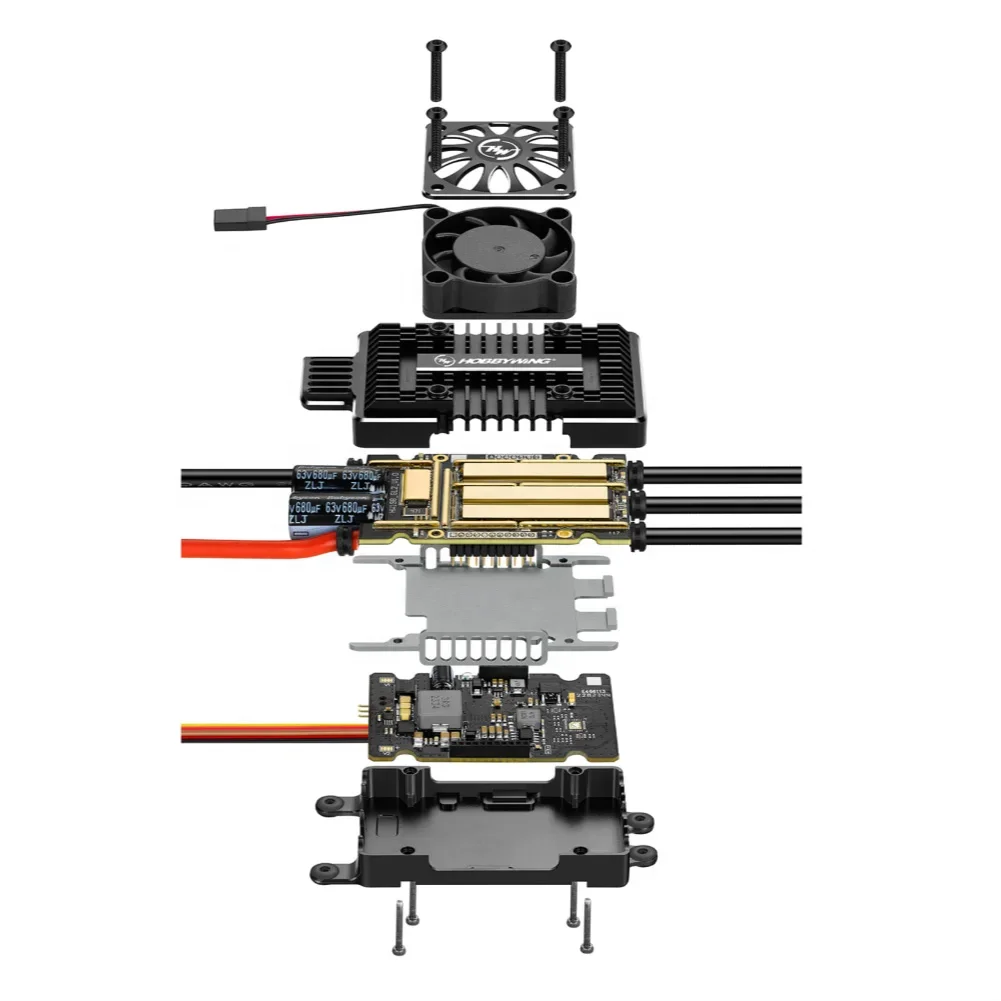 HobbyWing Platinum HV 180A V5 6-14S ESC High Voltage ESC for 550 580 600 700 Class Electric  Main Rotor or Fixed-Wing