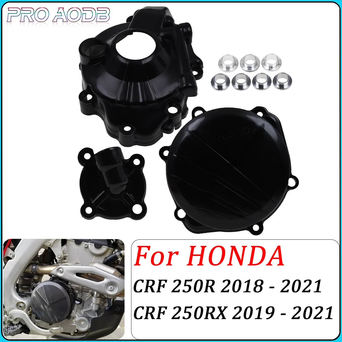 

Motocycle Plastic Ignition Engine Protector Clutch Cover Water Pump Guard For Honda CRF250R CRF250RX 2018 2019 2020 2021 Parts