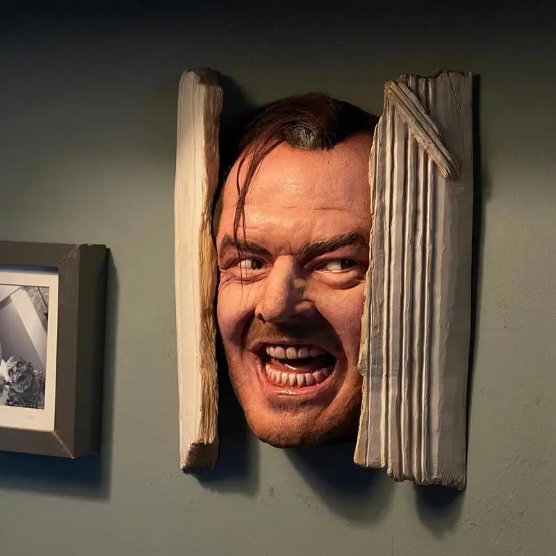 Sculpture Of The Shining Bookend Library Here's Johnny Sculpture Resin Desktop Ornament Wall Hanging Pendant Decoration