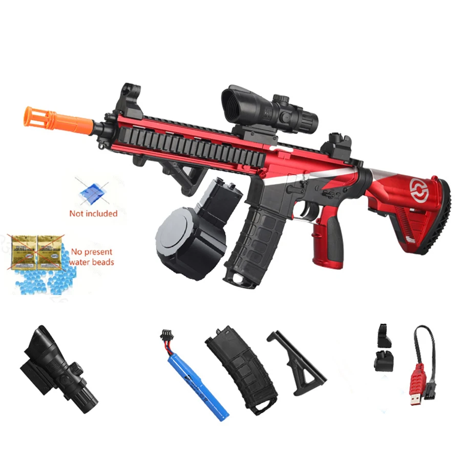M416 High-Speed 7.4V Electric Gel Ball Toy Gun  Hand to body 7.4V battery with USB charging Outdoor parent-child interaction