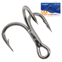 6x Strong Fishing Hooks 10Pcs Treble Hook Black Nickle Classic Fishing Hooks Strong Sharp Tackle Hooks Size8 6 4 2 1 1/0 2/0 3/0