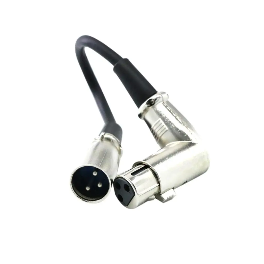 Fotografia 3: Cabo de microfone XLR 20cm XLR 3 pinos macho para cabo de áudio de microfone fêmea