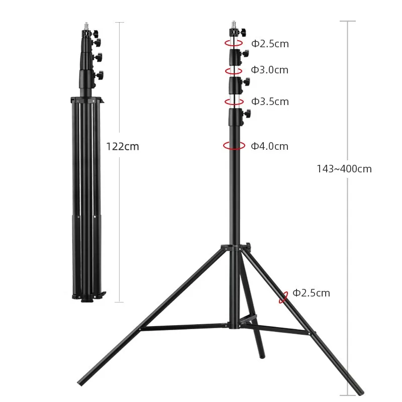 4m Heavy Duty Photography Light Stand Softbox Video Flash 88-100cm Spring Steel Tube Adjustable - view 4