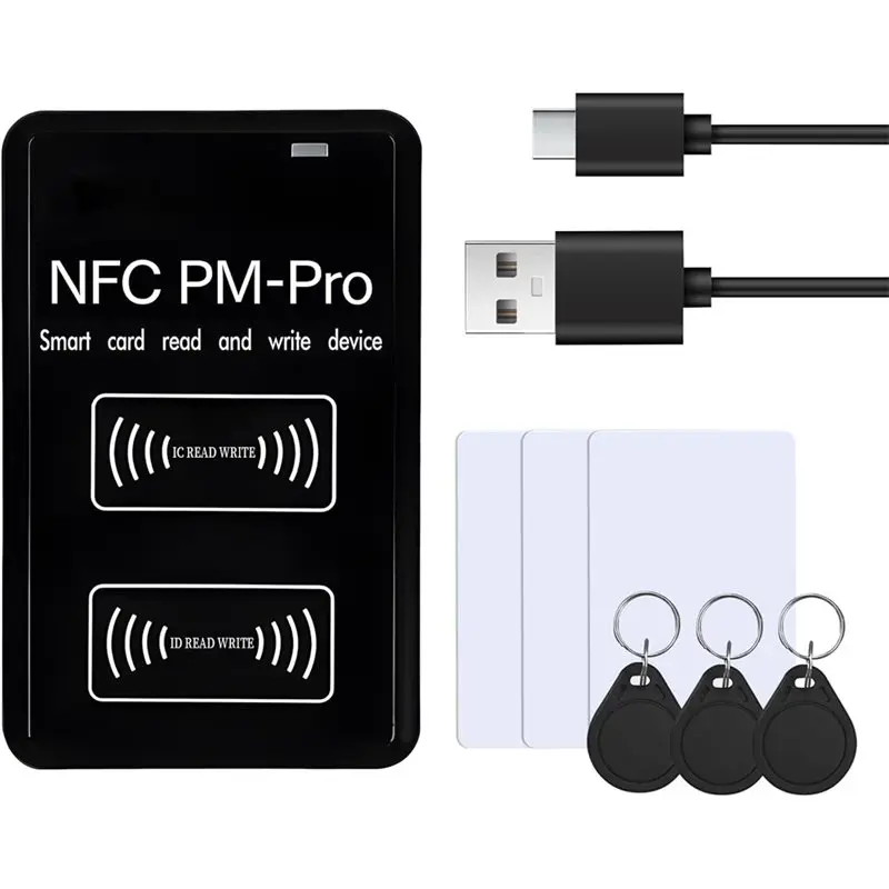 B67C Mhz RFID Reader Writer Copier 13.56Mhz For IC, For ID 125-500 Khz, Works For ID/HID-125K Cards
