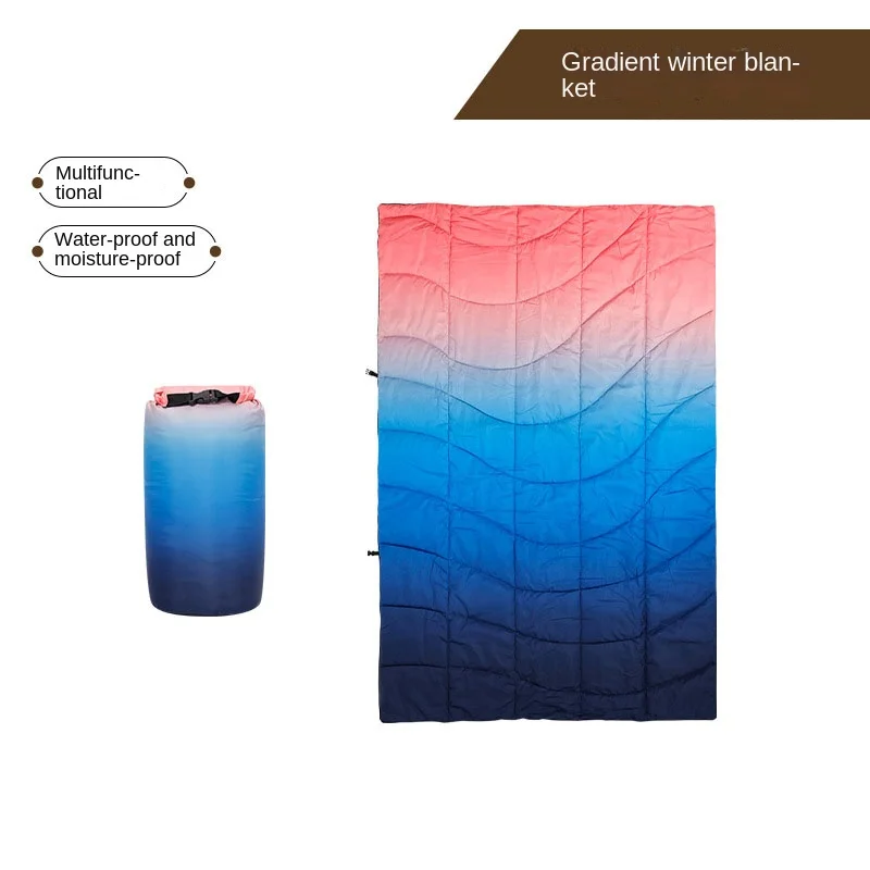 

Outdoor travel winter blanket portable multifunctional camping blanket park thickened moisture-proof camping blanket warm shawl