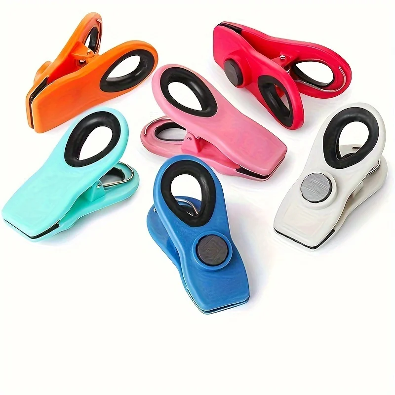 6 Clips para Bolsas de Plástico, Clips Multifuncionales para Almacenamiento de Alimentos, Clips Herméticos para Bolsas de Snacks, Herramienta de Organización de Cocina