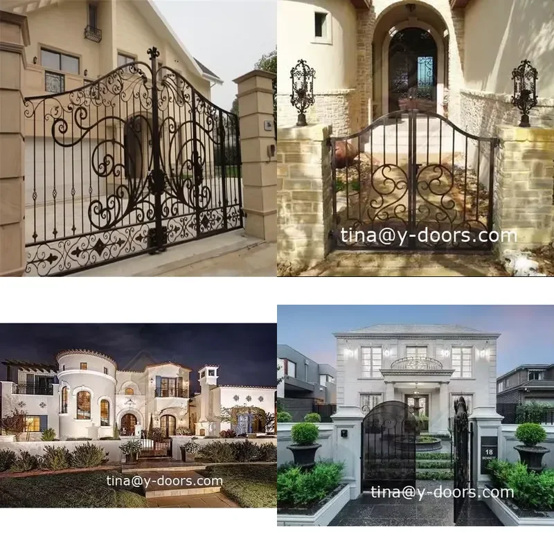 Custom Iron Door for Private Villa Driveway Entrance Design