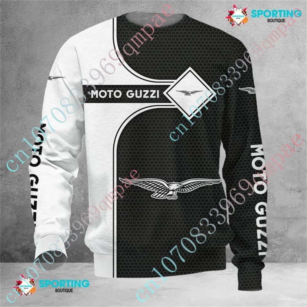 Moto Guzzi Sweatshirt Anime Oversized T-shirt Unisex Clothing 3D O Neck Long Sleeve Casual T Shirt For Men Women Custom Logo