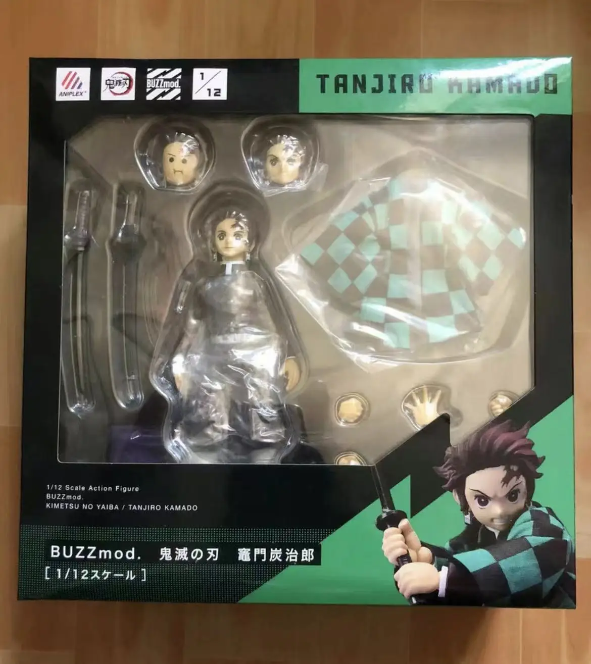 Aniplex-figuras de acción de BUZZmod, Tanjiro, Kamado, Kimetsu No Yaiba, Demon Slayer, modelo de juguete, 100% Original, 1/12