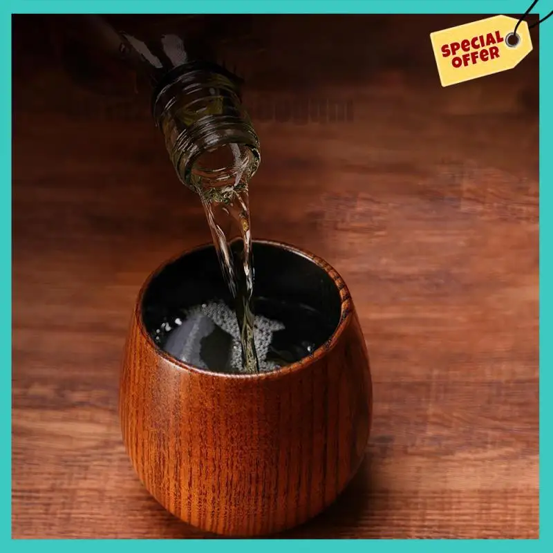 -ABJZ 2 قطعة كأس ويسكي مصنوع يدويًا كأس خشبي قديم الطراز للرجال، بهلوان ويسكي، نظارات للرجال، عشاق بوسطن