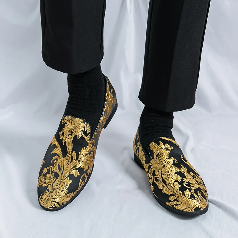 

Men Color Loafers Low Heel Business Casual Men Shoes Sizes 38-46