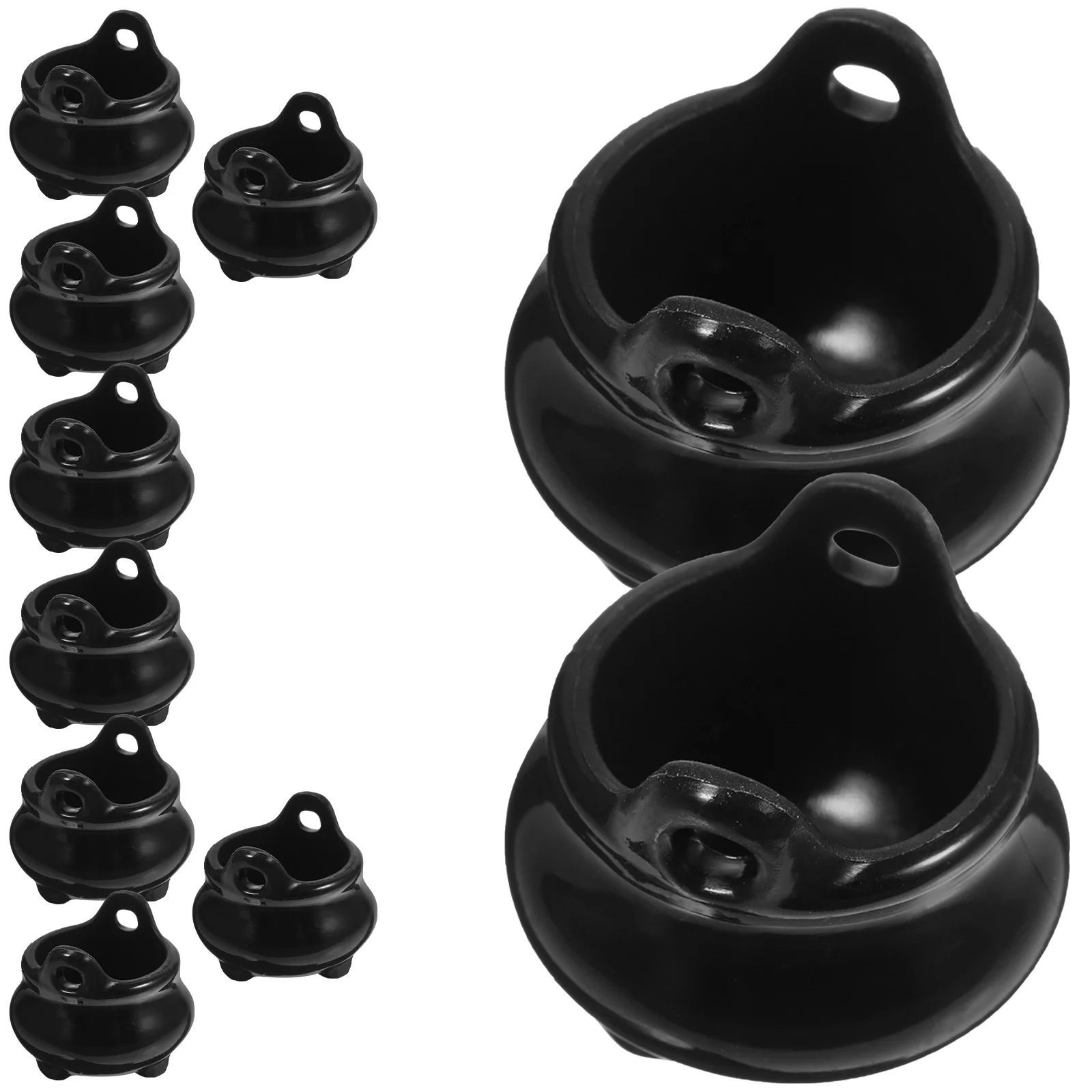 10 Pcs Miniature Cauldrons Halloween Inflatables Miniatures For Crafts Toy Pots Decorate Kettles