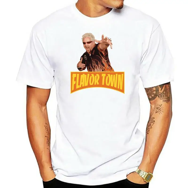 NEW Flavor Town USA - Guy Fieri Black Men Black T-SHIRT S-5XL MAN WOMAN