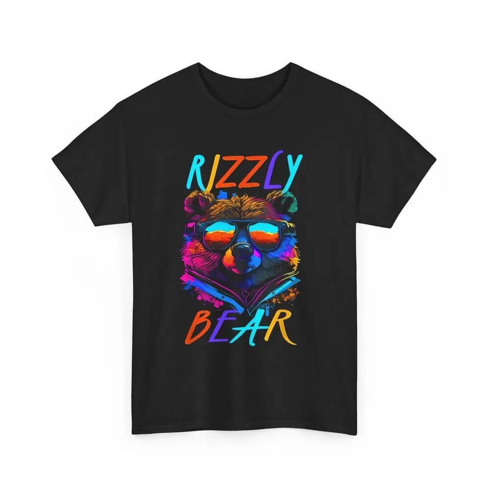 Rizzly Bear Funny Rizz Meme For Men Boys T-Shirt Anime Graphic T-shirts For Men Clothing Women Tees Y2K Tops Short Sleeve