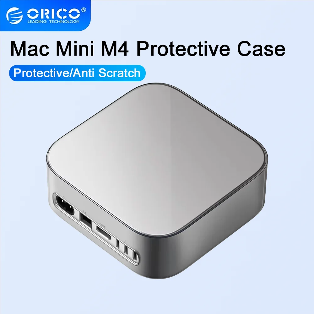 ORICO Mac Mini M4/M4 Pro Protection Case for Mac Mini M4/M4 Pro Easy-to-Install Wear-Resistant Silicone Case Dustproof Cover