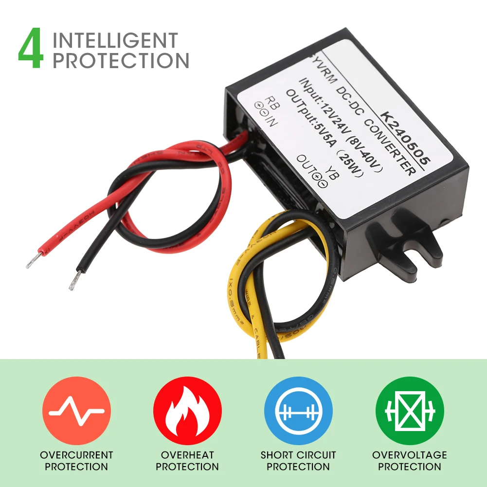 Power Supply 12V/24V to 5V 5A -  Converter  Power Supply Module