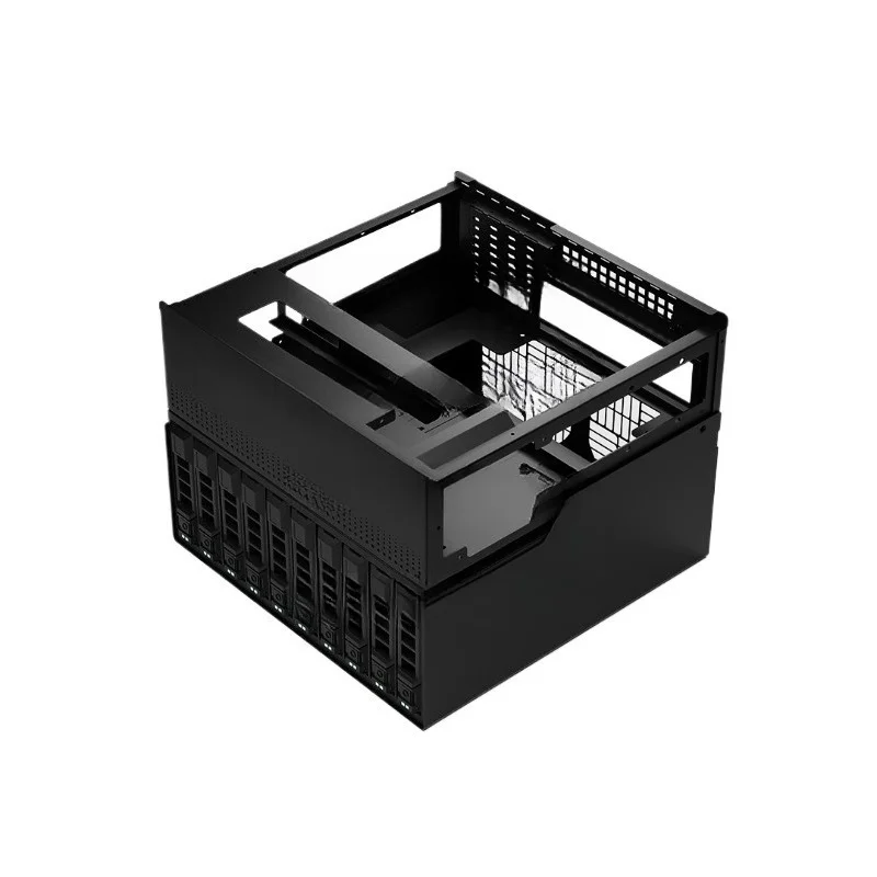 NAS Chassis 10 + 2 Disk MATX Main Board Flying Bull PCI-E 1U Power Supply