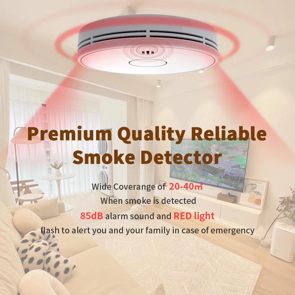 Smoke Detectors Smoke Sensor Kitchen Security Protection Home Security Alarm Fire Protection Smart Life Whole house connectivity