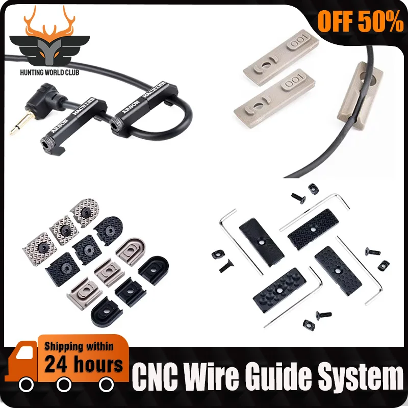 Tacatical CNC Wire Guide System Cable Management Arson Machine For 20mm Rail MLOK KEYMOD SF M600 M300 Flashlight Switch Hunting