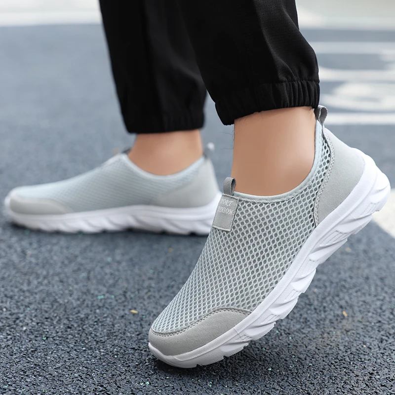 YRZL Herren-Sneaker, leicht, atmungsaktiv, Air-Mesh, lässige Laufschuhe, rutschfest, bequem, Slip-on-Sneaker für Herren – Detail 19