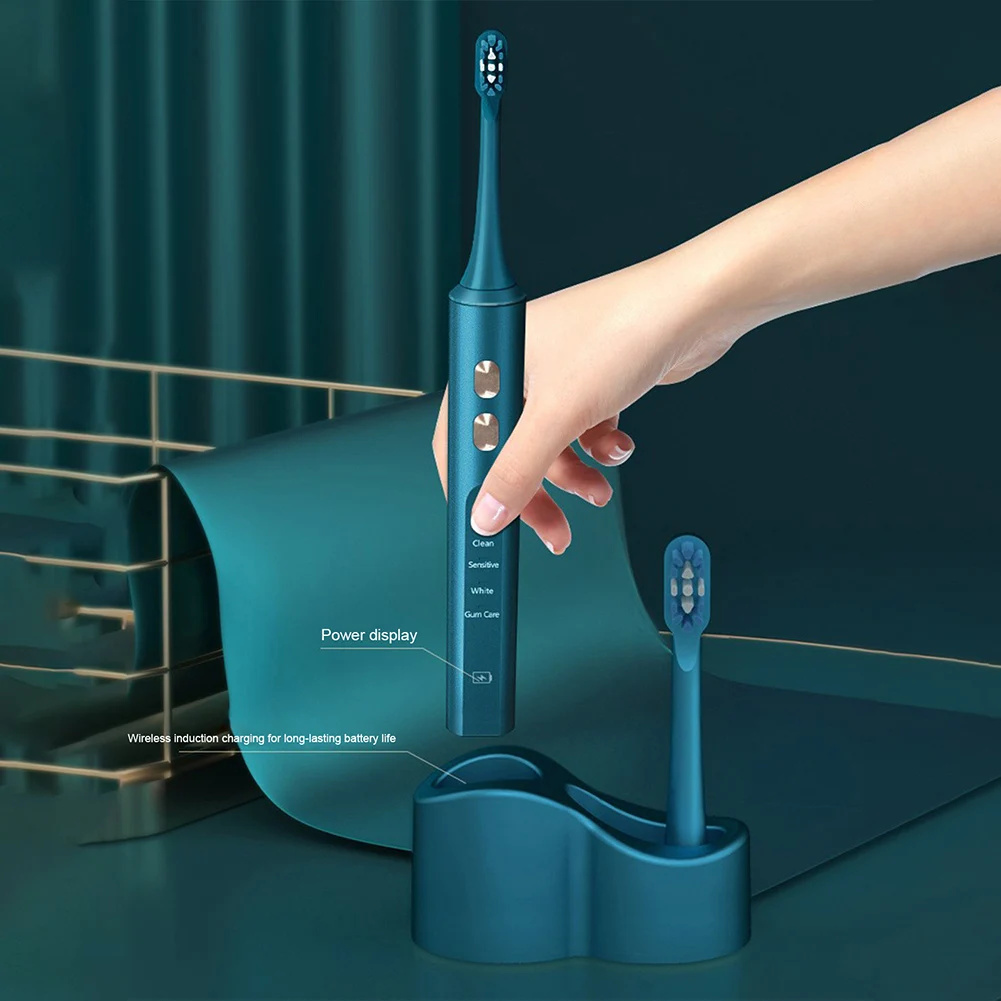 Fully Automatic Wireless Induction Ultraviolet Disinfection Integrated Electric Toothbrush Ultrasonic Whitening Cleaning