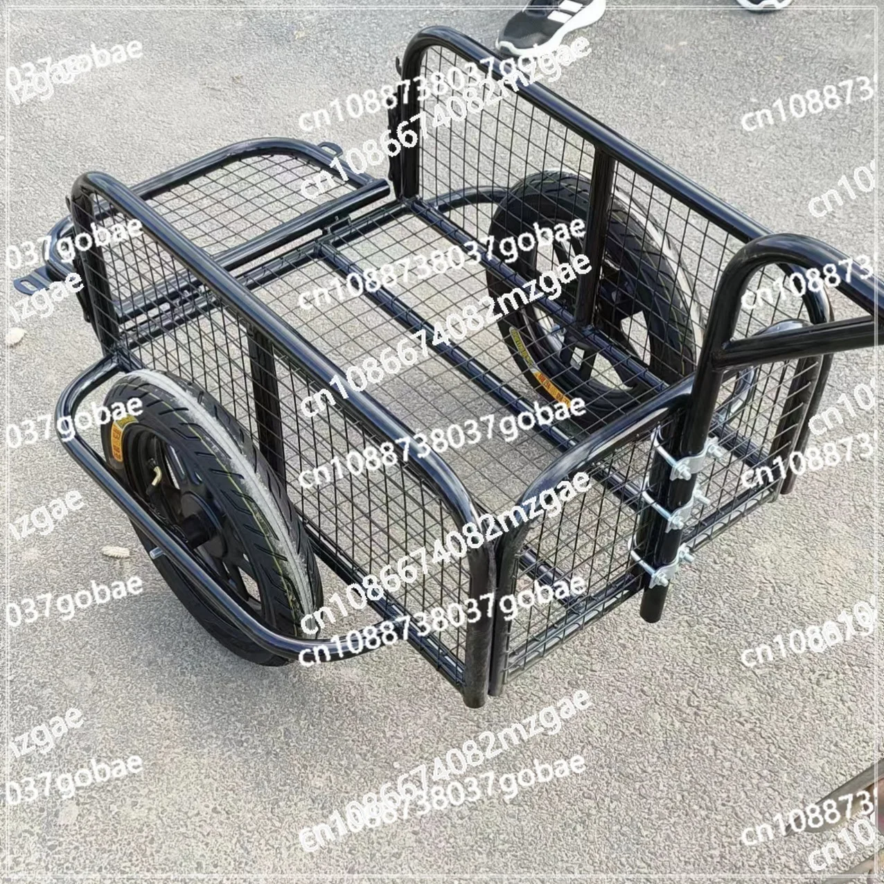 Electric Bicycle Tricycle Rear Mounted Small Trailer, Outdoor Cargo Stall, Camping Fishing Utility Cart