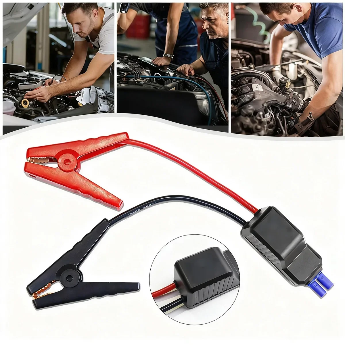

Emergency Car Jump Starter Jump Cable Clamps Adaptor with EC5 Socket Connector, 12V Battery Jump Start Accessories