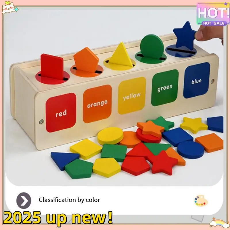 

Montessori Toys Color&Shape Sorting Learning Matching Box For Baby Toddlers 1-3 Year Old,A Easy To Use