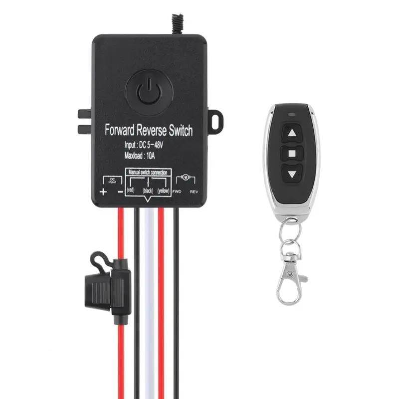 A92Z Wireless 10A Controller With Insurance 3-Button Self-Resetting Winch Solenoid Relay Linear Actuator Contactor