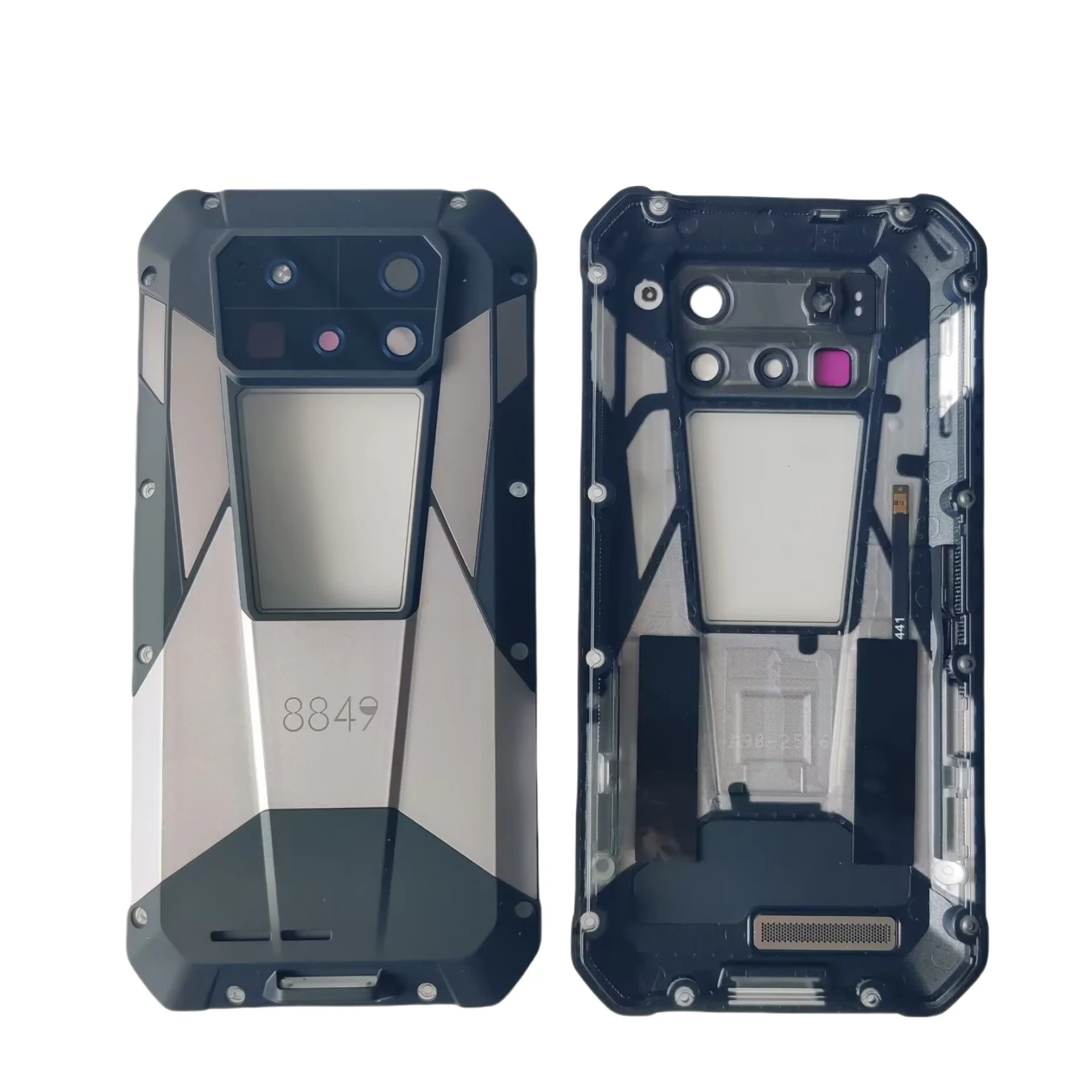New Original For 8849 Unihertz Tank 4 Pro Cell Phone Protective Back Battery Case Housings Cover With Rear Camera Lens Glass
