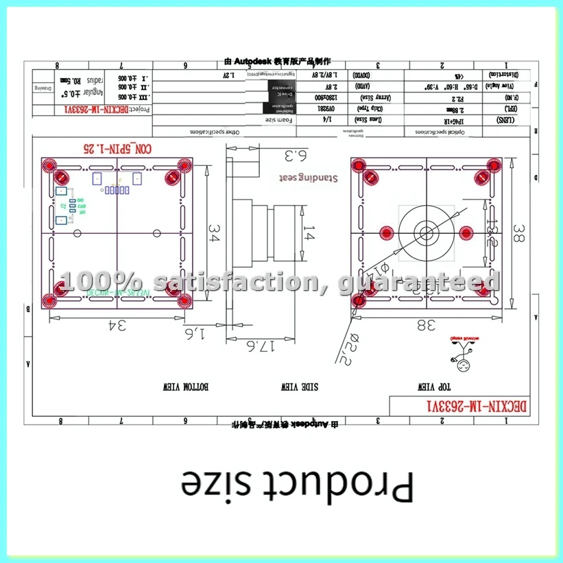 

Модуль USB-камеры OV92811MP с глобальным затвором, 120 кадров/с, черно-белая, высокоскоростная съемка, угол обзора 100 градусов, без драйверов - ELEC