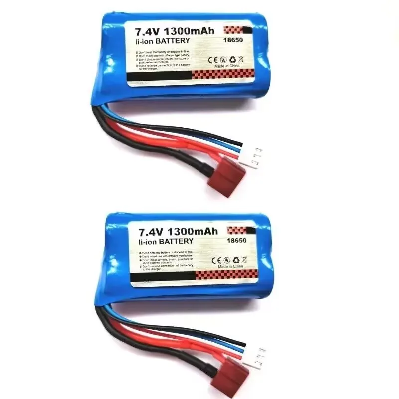 Original 15C 2S 7.4V 1300mAh แบตเตอรี่ Li-Ion/7.4V USB สําหรับ SCY-16301 16302 16303 16201 16101 16102 16103 16106 1/16 R/C รถอะไหล่