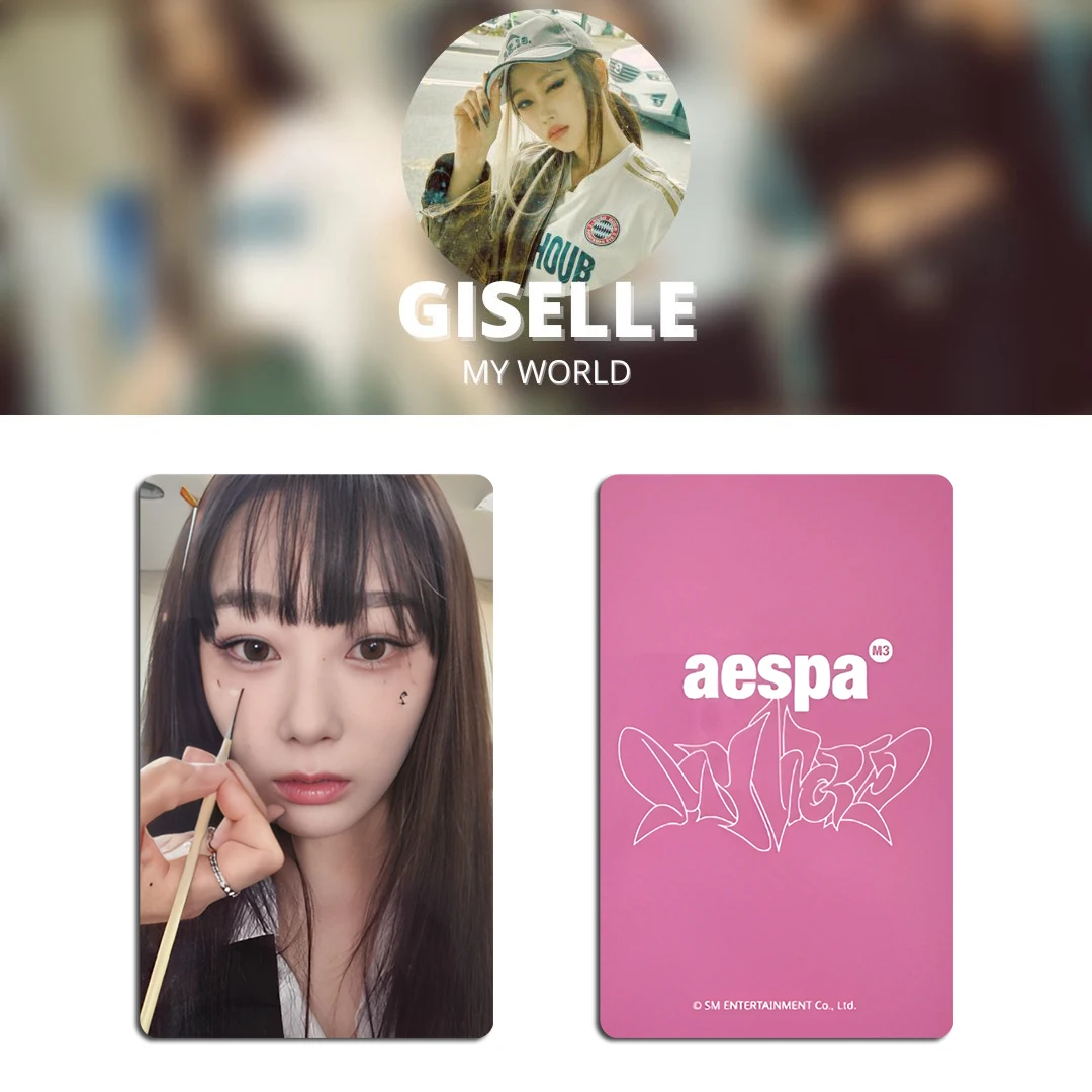 

Новая специальная карта MY World Am Для корейской девушки Zhaaespa, Бонусная карта KARINA Жизель, зимние периферийные маленькие карты NINGNING