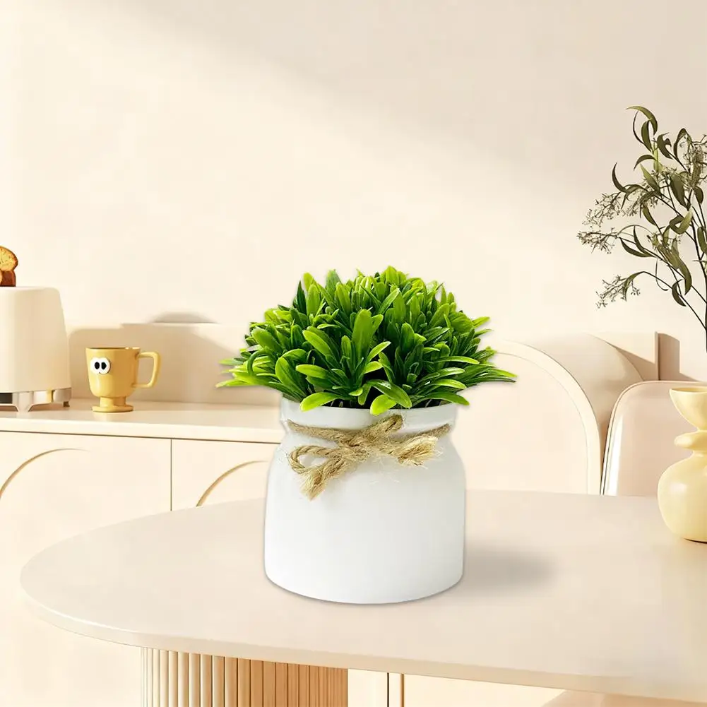 

Artificial Plants in Hemisphere Pot Mini Potted Green Plants for Home Desk Decoration Indoor Outdoor Decor A7N5