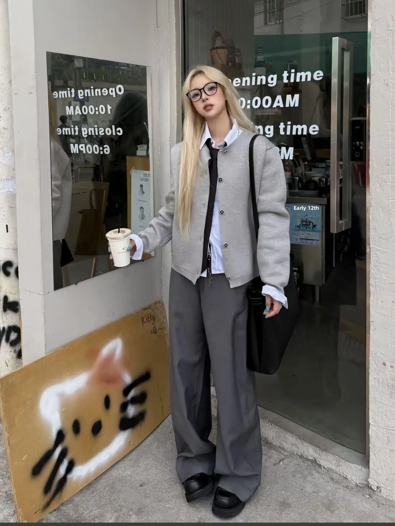 

Korean Sle Simple Button Design Knitted Open Cardigan Coat ex Casual Warm Autumn Winter Faionable Sweater