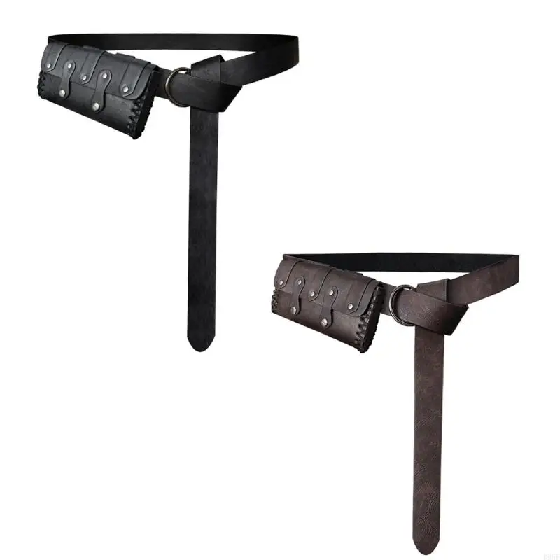 

B95F Festival Adjustable Waistband Belt with Medieval Waist Bag