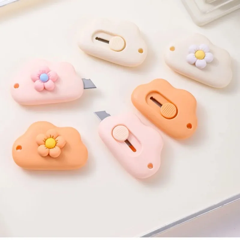 Mini Brief Sharp Retractable Art Knife - Portable Colorful Box Cutter Letter Opener for Office Home Unboxing