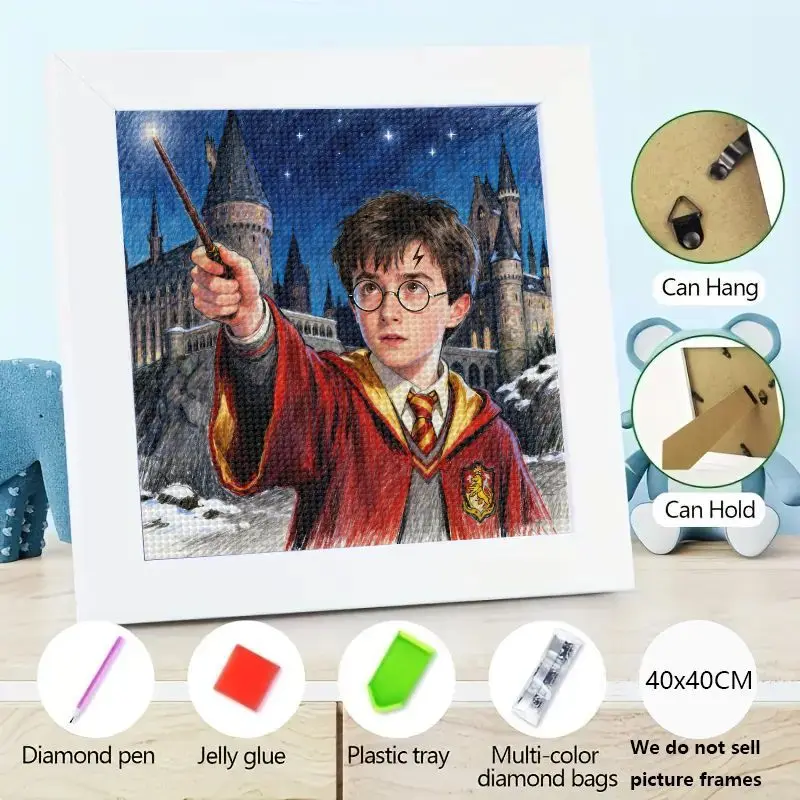 

1 шт. Гарри Поттер 5D набор алмазной живописи, полная дрель DIY Волшебный Волшебник Хогвартс замок Алмазное искусство, вышивка стразами картина