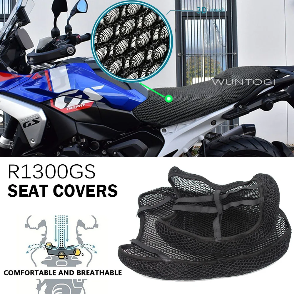 

Motorcycle Seat Cover For BMW R1300GS R 1300GS R1300 GS Seat Covers Seat Protect Cushion 3D Airflow Seat Covers R1300GS Parts