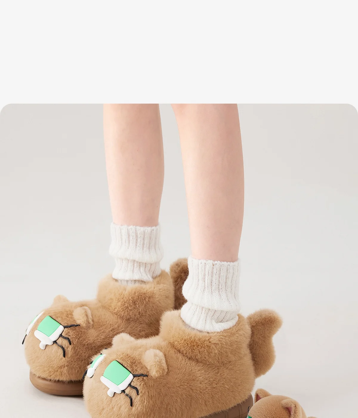 Neue Cartoon Schwarze Katzenstiefeletten für Damen, Winter Flauschige Plüschstiefel, Warme Indoor-Katzenpantoffeln, Unisex Flauschige Hausschuhe mit Schwanz – Detail 13
